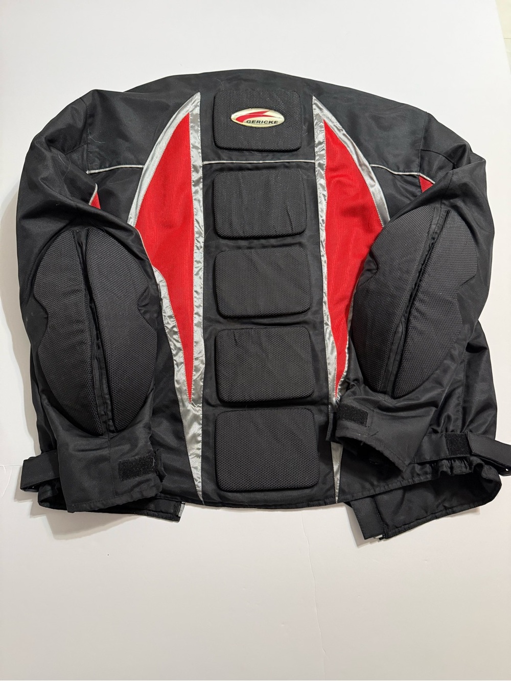 Hein Gericke Safe Armor Padded Motorcycle Jacket Black and Red Size Large Men's - Picture 9 of 10